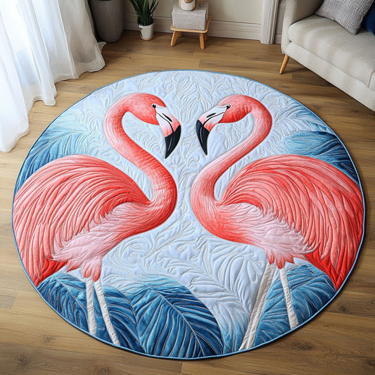 Flamingo Duo WY1703083CL Quilted Round Mat