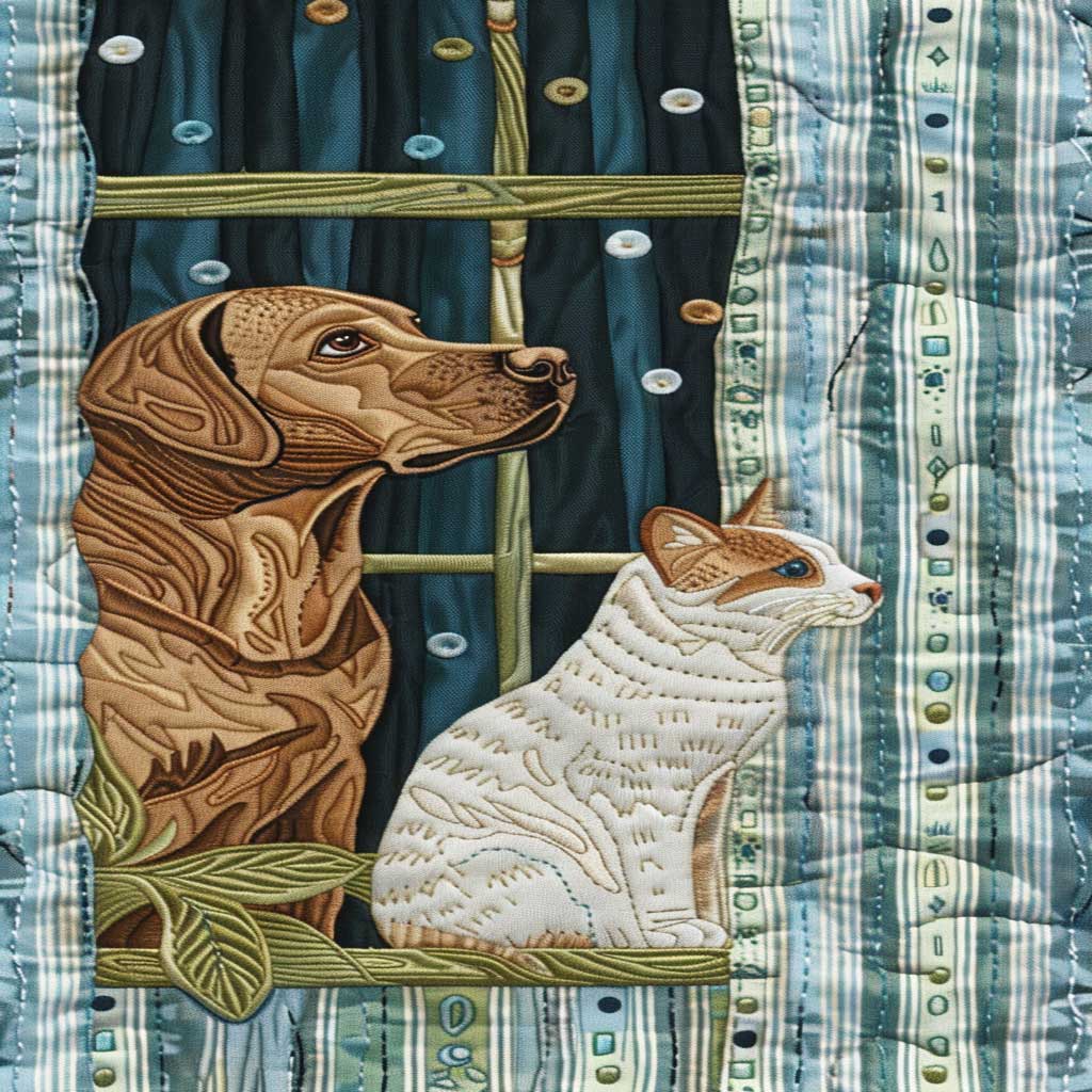 Dog And Cat WJ3007028CL Quilt