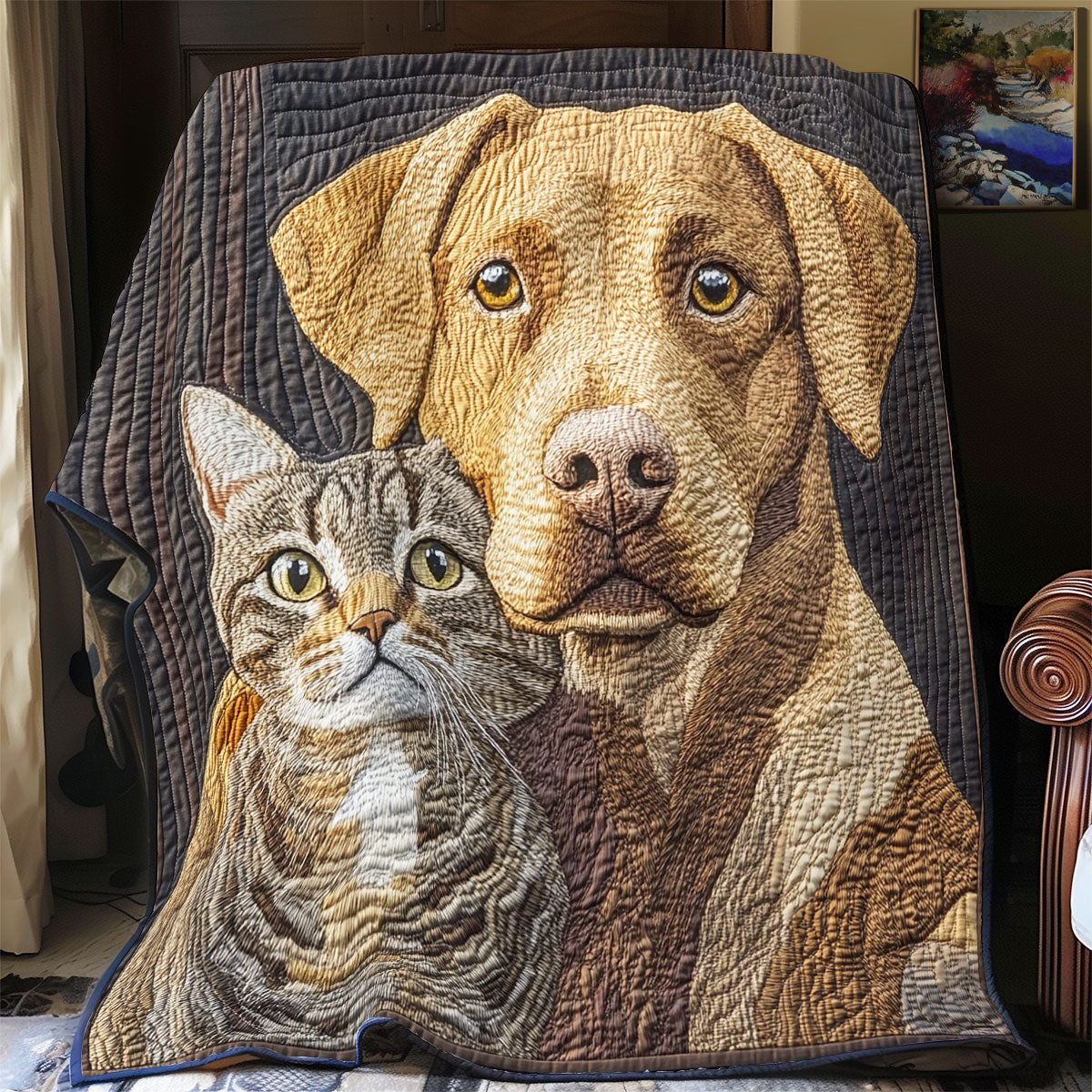 Dog And Cat WU2612024CL Quilt