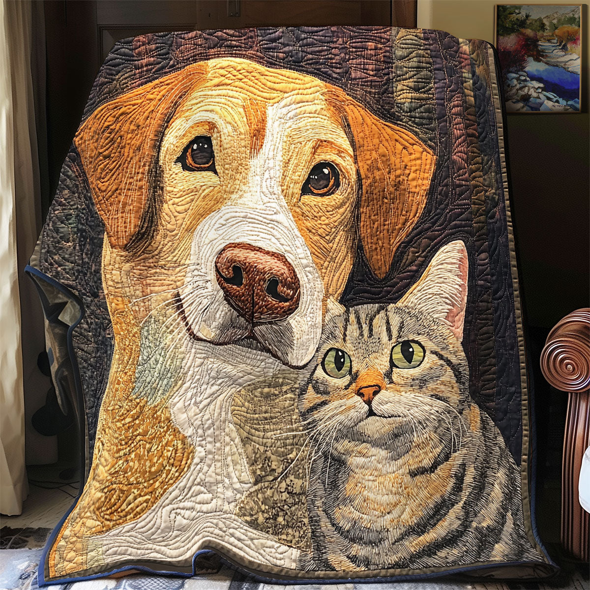 Dog And Cat WU2612030CL Quilt