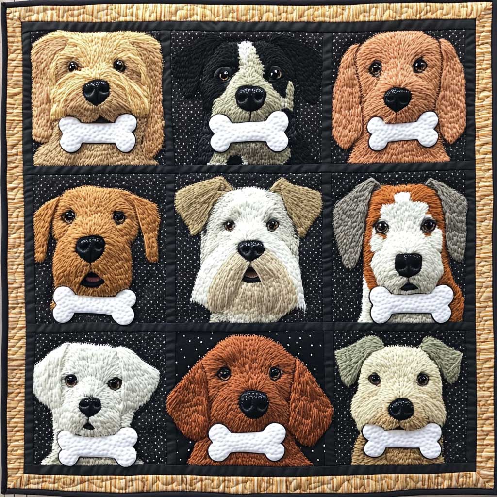 Dogs And Bones XR0608001CL Quilt