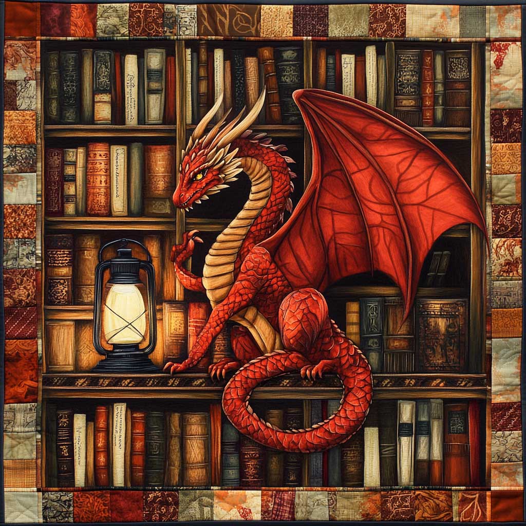 Dragon And Bookself XR0409029CL Quilt