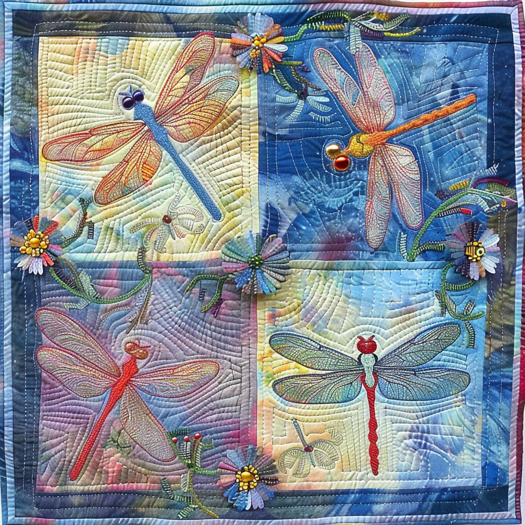 Dragonflies XR1306010CL Quilt