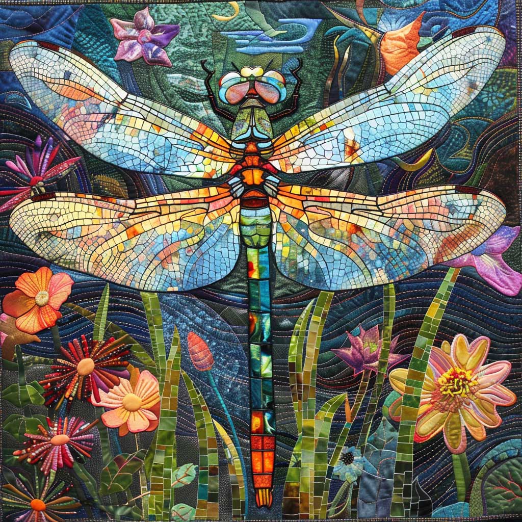 Dragonfly Lovers XR2606004CL Quilt