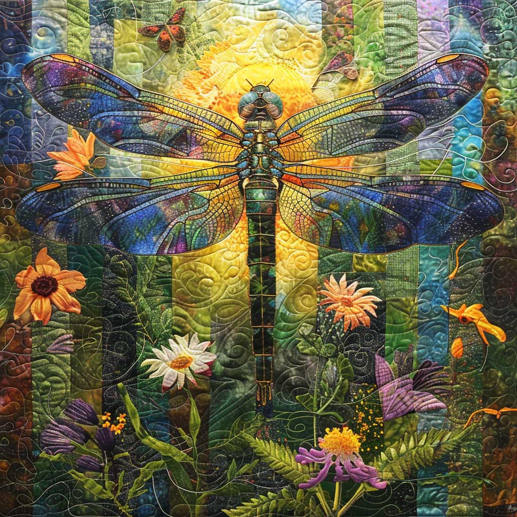 Dragonfly Lovers XR2606005CL Quilt