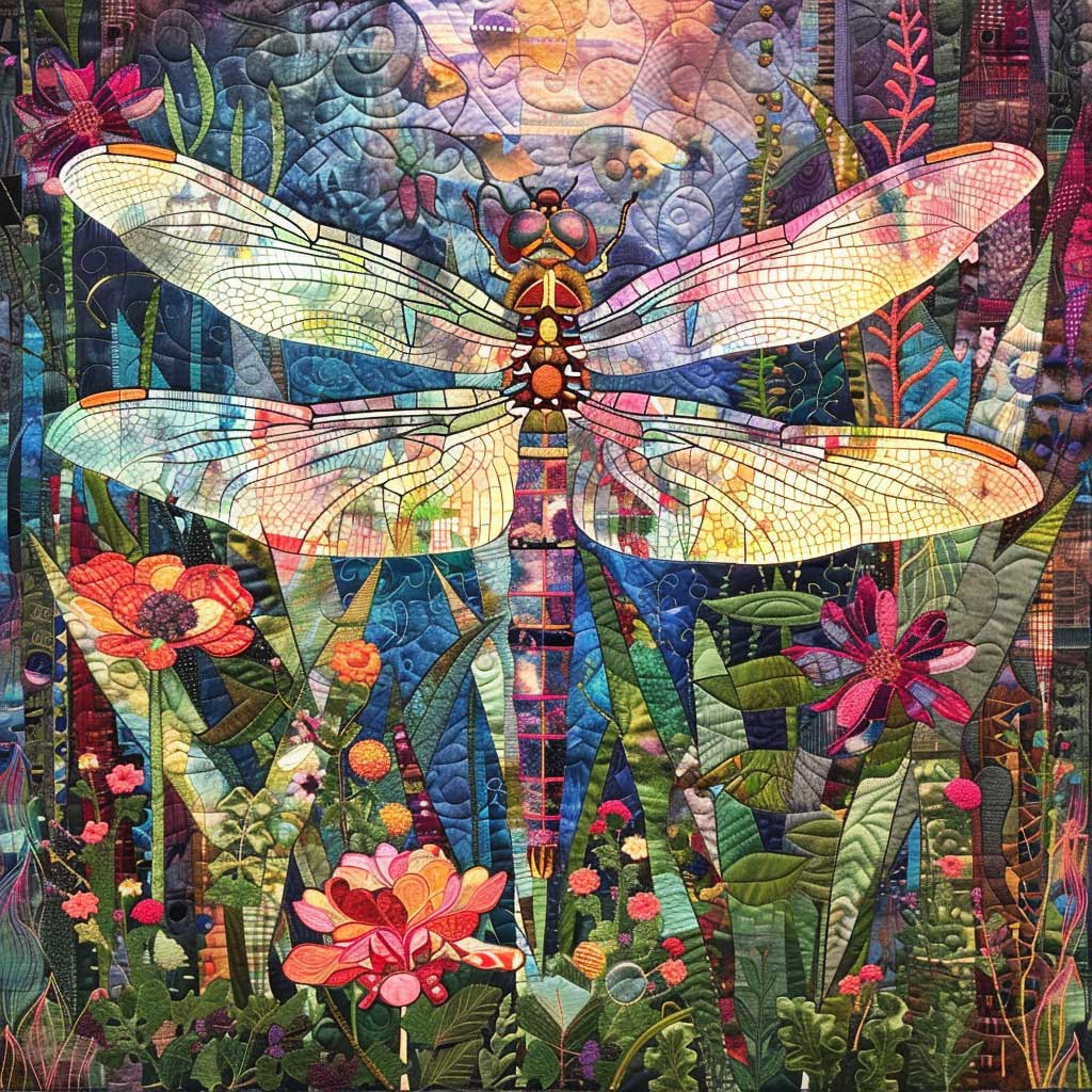 Dragonfly Lovers XR2606006CL Quilt