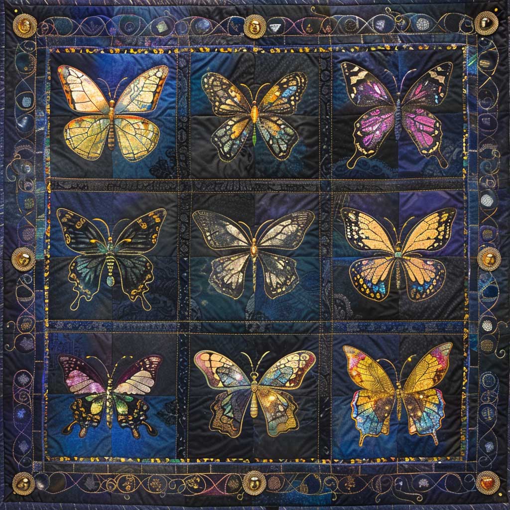 Dream Butterflies XR0807017CL Quilt