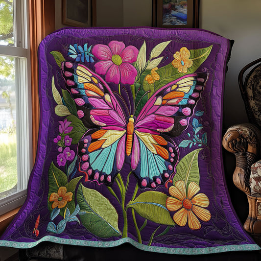 Purple Butterfly WX1811038CL Quilt