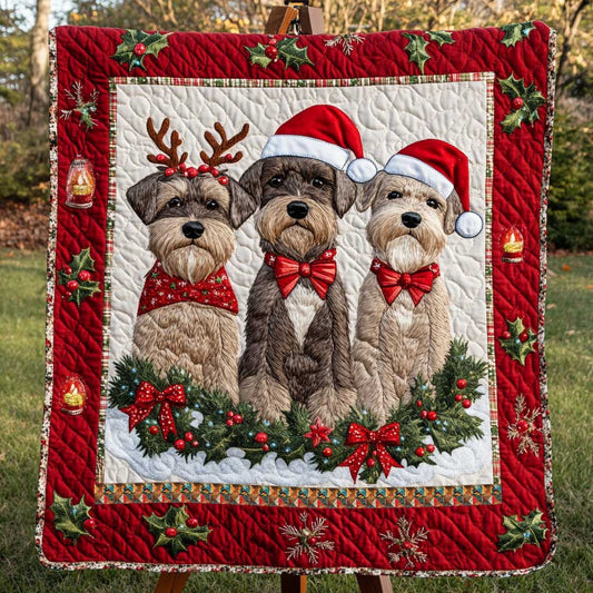 Christmas Miniature Schnauzer WP0110011CL Quilt