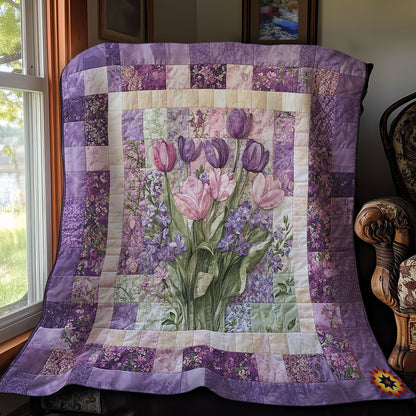Purple Tulip WY1911046CL Quilt