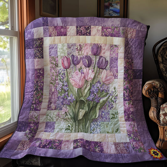 Purple Tulip WY1911046CL Quilt