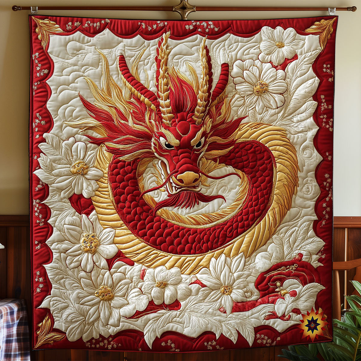 Flower Dragon WY0712046CL Quilt