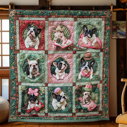 French Bulldogs Luxurious WN1209030CL Quilt