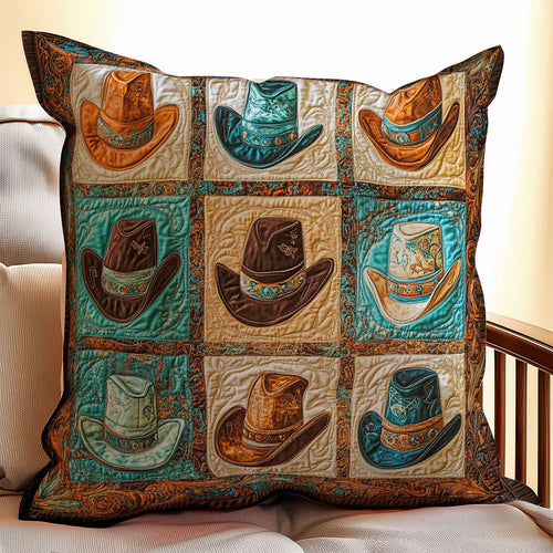 Cowboy Hat WX2512128CL Quilt Pillow Case