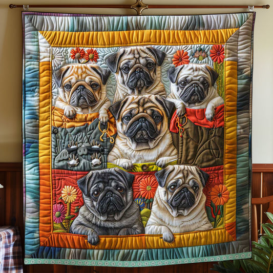 Pug Window WP1009045CL Quilt