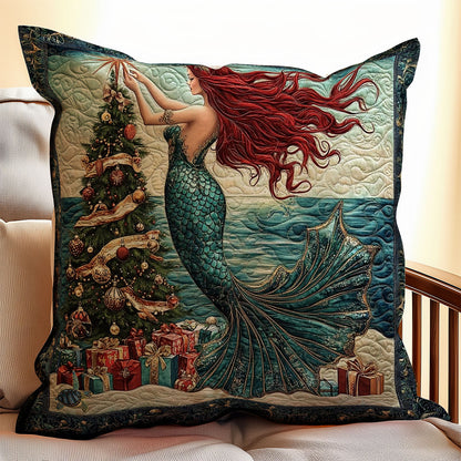 Christmas Tree Mermaid WY1012094CL Quilt Pillow Case