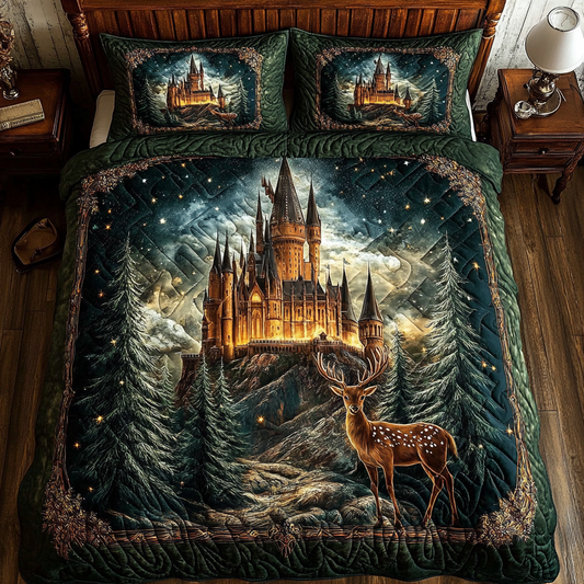 Midnight Castle In Forest WY0801112CL Duvet Cover Set