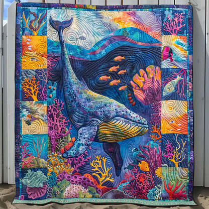 Whale Patchwork Sealife WP0409057CL Quilt