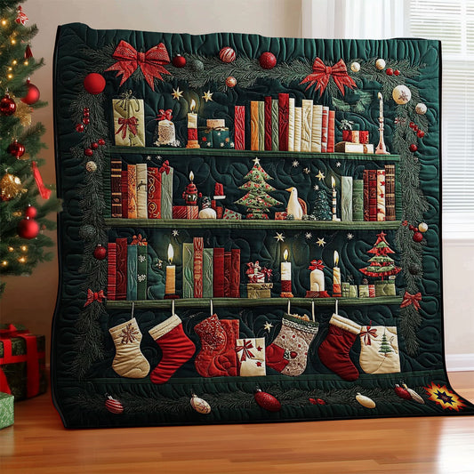 Christmas Bookshelf WY2511059CL Quilt