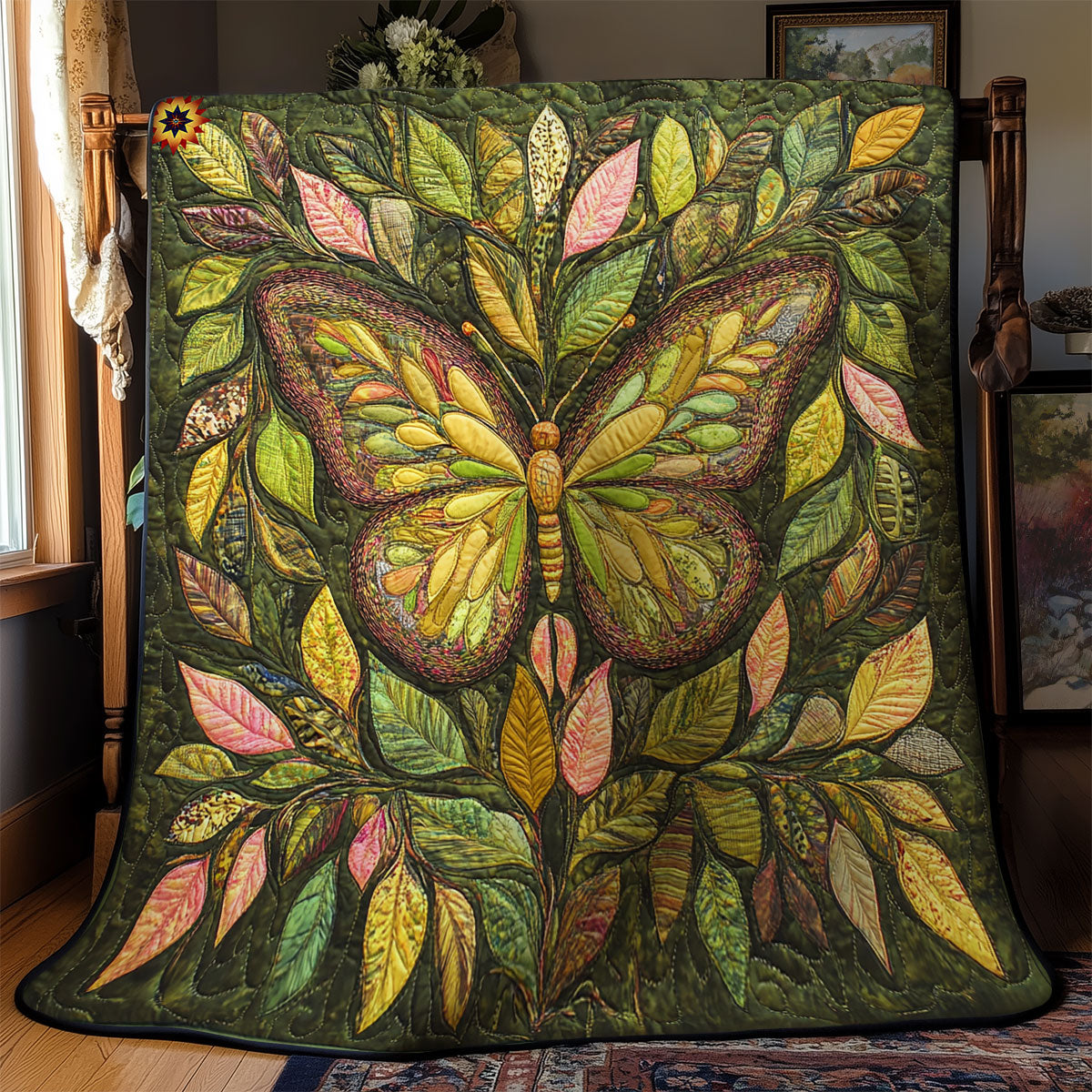 Leaves Butterfly WY1411050CL Quilt