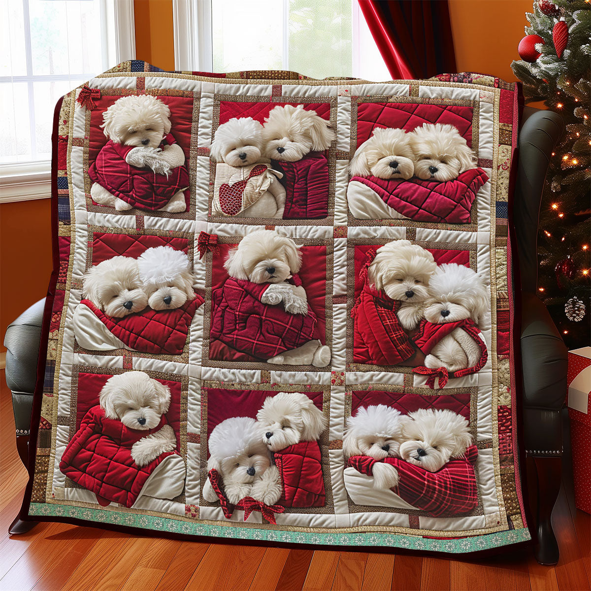 Bichon Chilling WP0609005CL Quilt