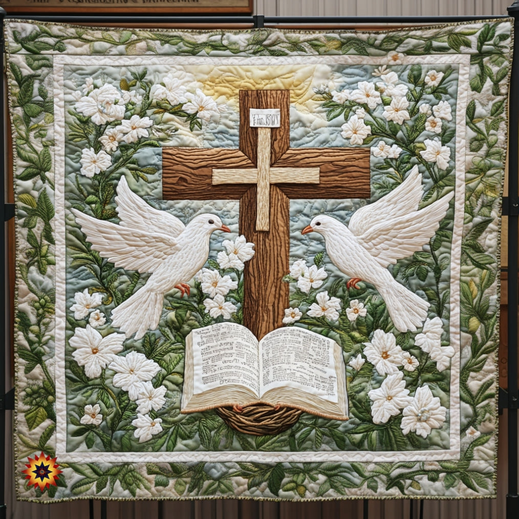 Dove And Cross WU0912013CL Quilt
