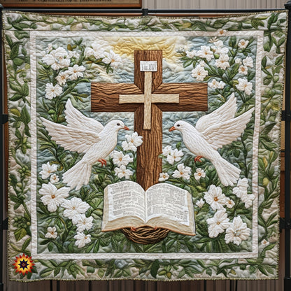 Dove And Cross WU0912013CL Quilt
