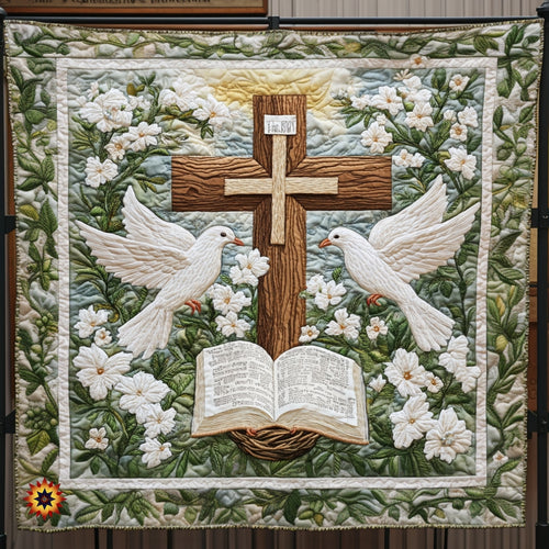 Dove And Cross WU0912013CL Quilt