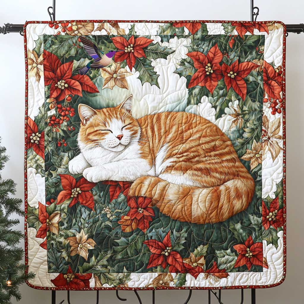 Christmas Orange Cat WP0411011CL Quilt