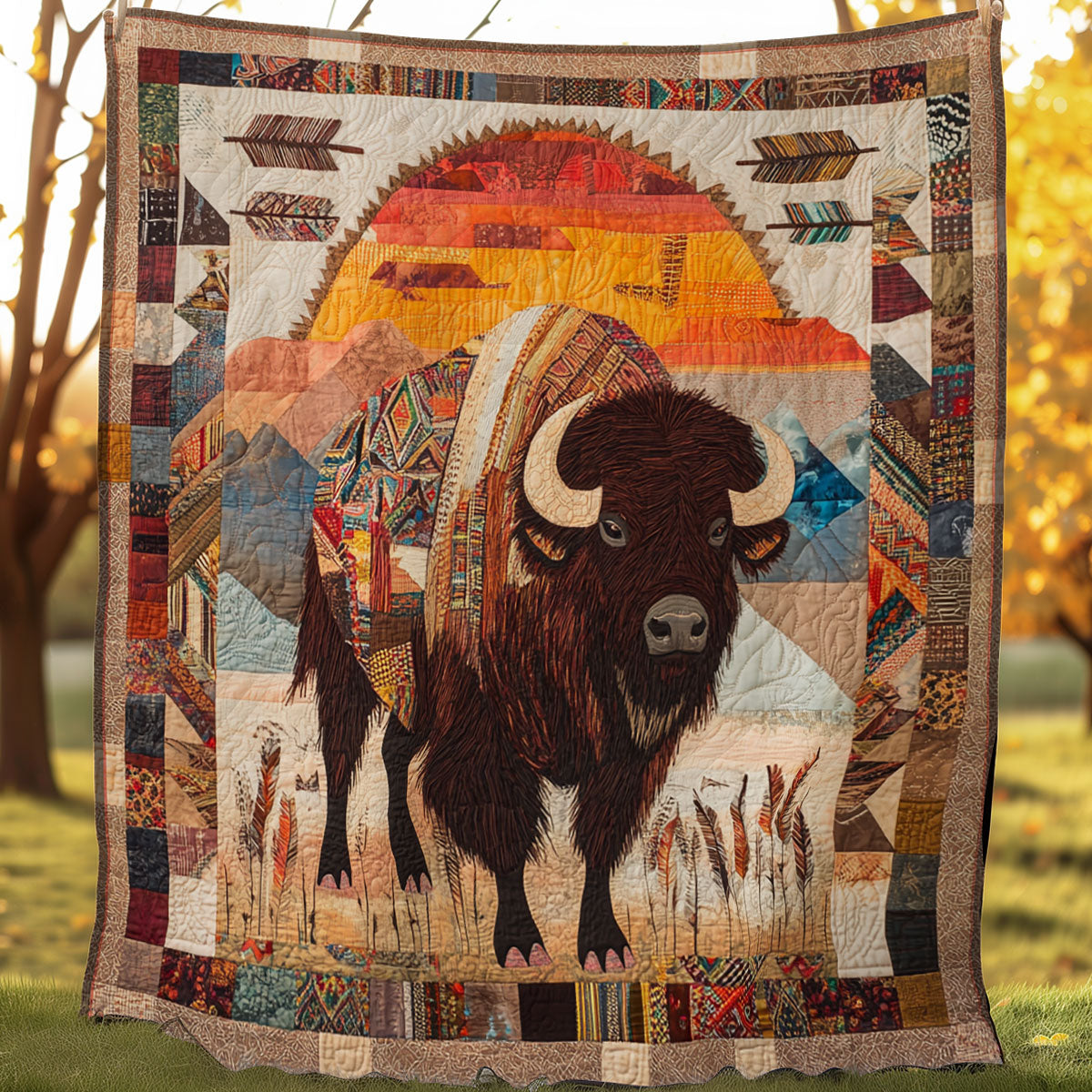 Native American Buffalo XB1303002CL Quilt