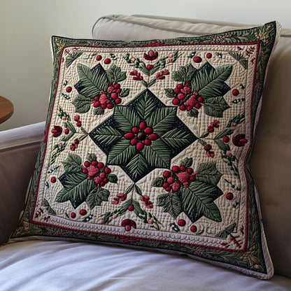 Christmas Holly WY1211053CL Quilt Pillow Case