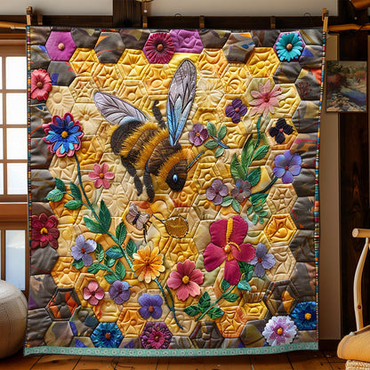 Floral Beehive WP0609020CL Quilt