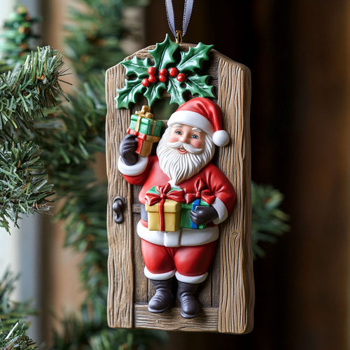 Santa At The Door WN1811037CL Christmas Ornament