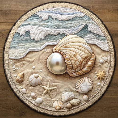 Coastal Reverie CP2904004CL Quilted Round Mat