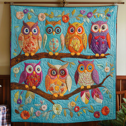 Colorful Owl In Tree WY1002037CL Quilt