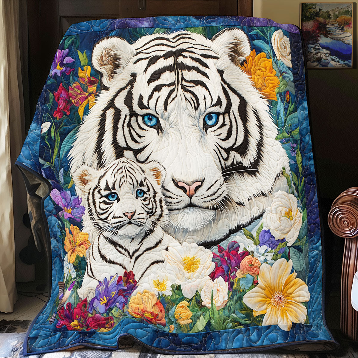 Tiger Family WY2111033CL Quilt