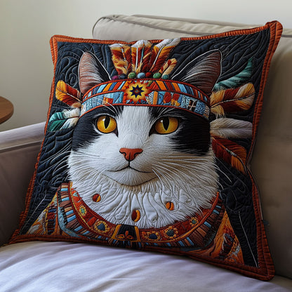 Native American Cat WY2911078CL Quilt Pillow Case