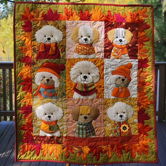 Autumn Cute Bichon WP1110011CL Quilt