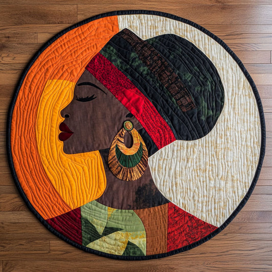 Earth Tones CP1505003CL Quilted Round Mat