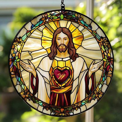 Jesus Blessing WN2211087CL Stained Glass Suncatcher