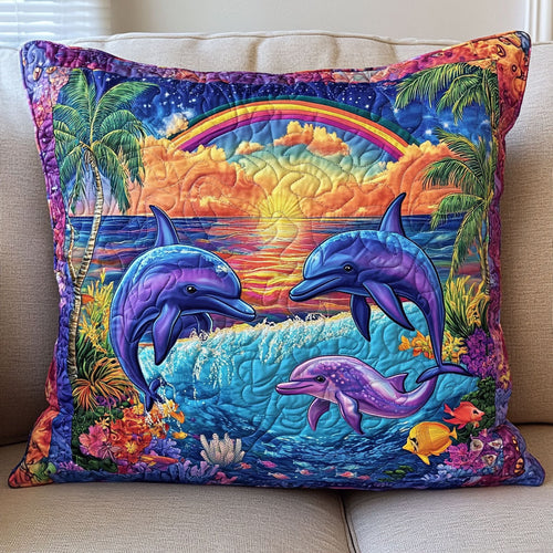 Dolphin Rainbow WT2702059CL Quilt Pillow Case