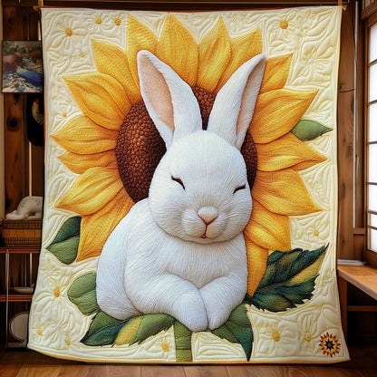 Sunflower Sleeping Rabbit WY1411019CL Quilt
