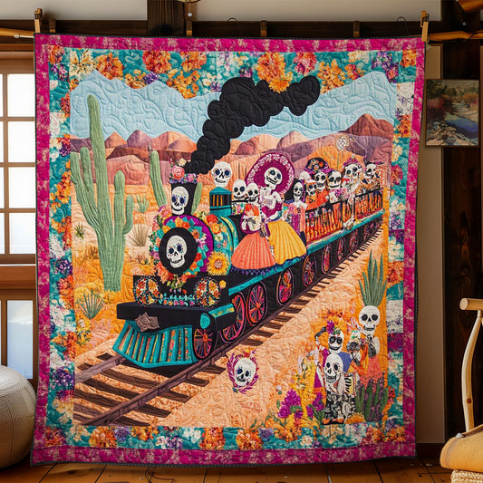 Day Of The Dead Fiesta Train WN2610050CL Quilt