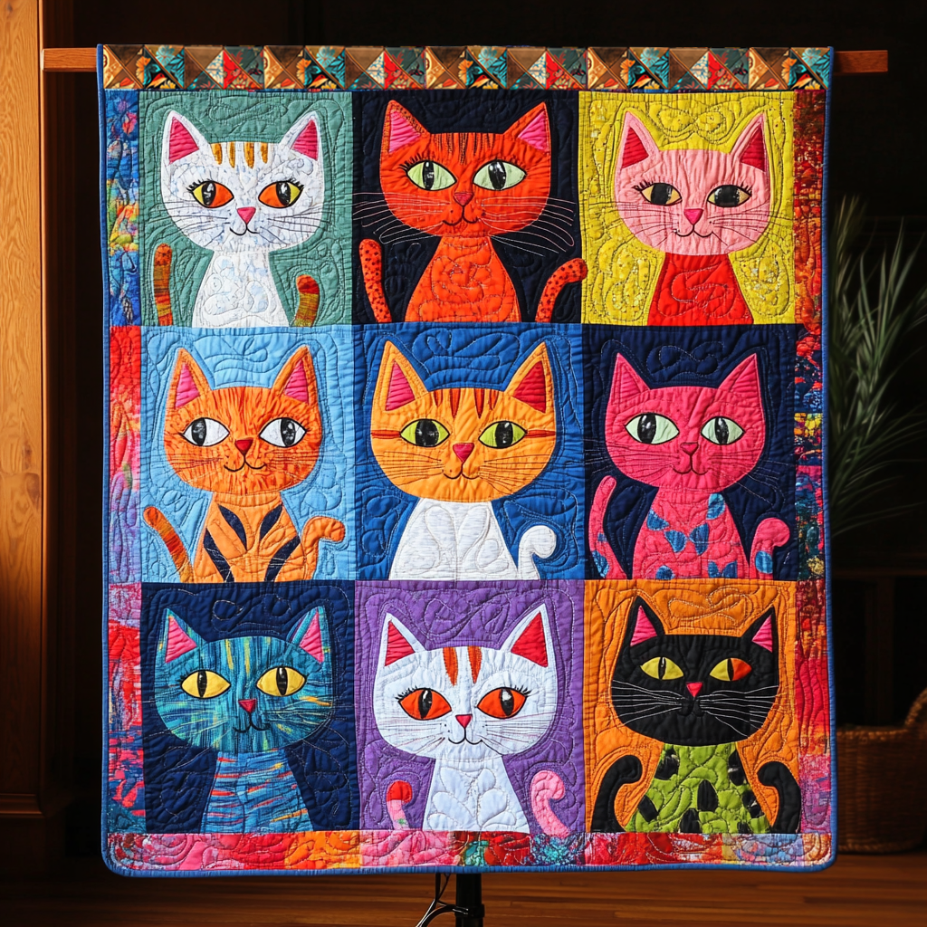 Cartoon Cat Delight WG0410004CL Quilt
