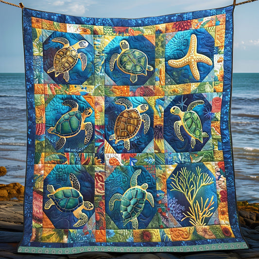 Hexagon Turtle Starfish WP0509023CL Quilt