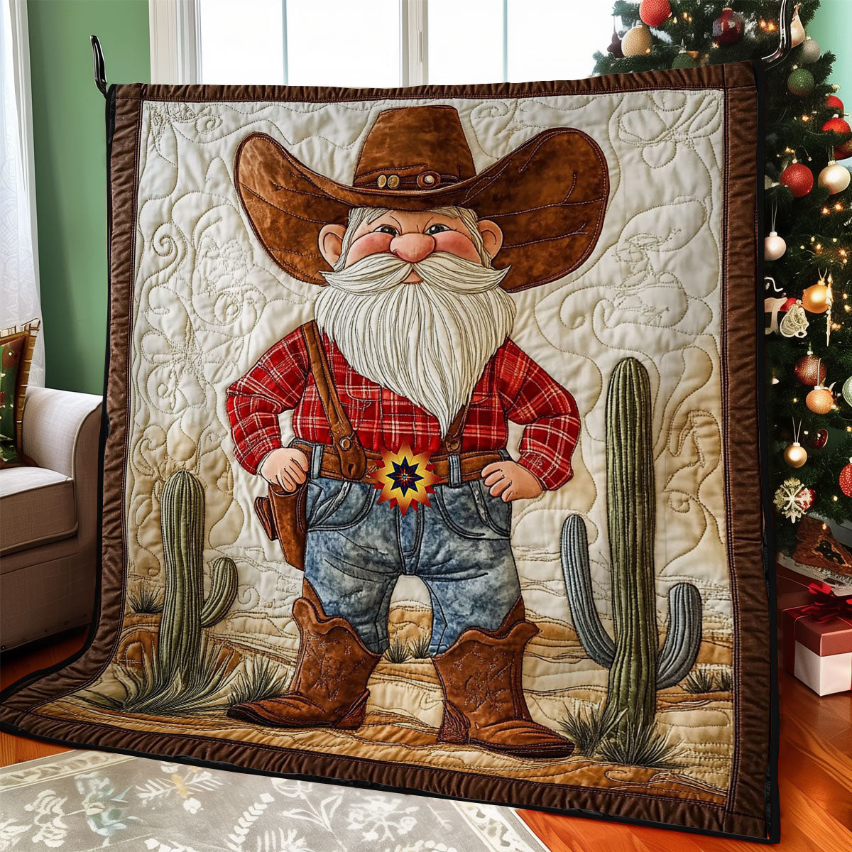 Gnome Cowboy Desert WY0412006CL Quilt