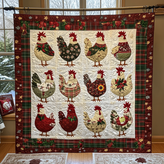 Chicken Christmas WG0612003CL Quilt