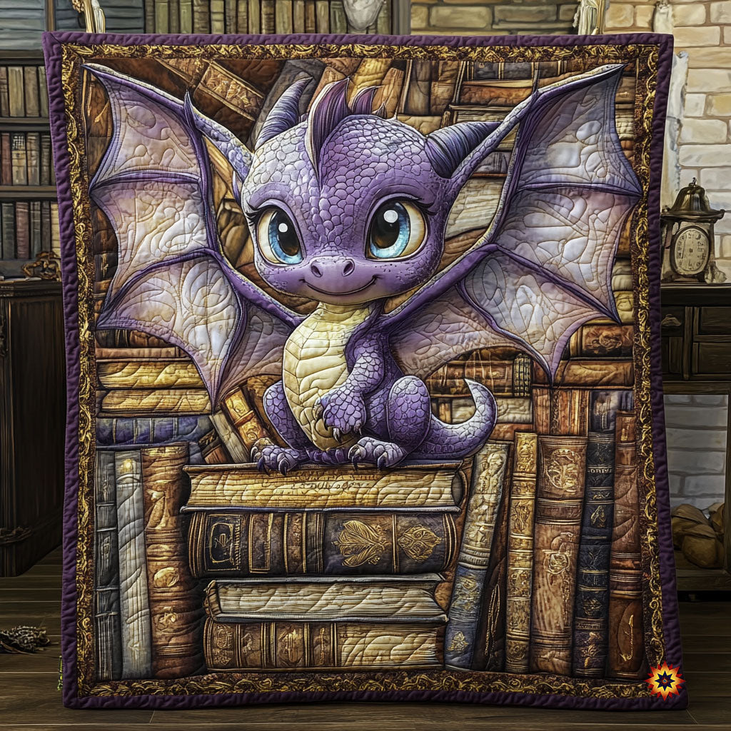 Cute Purple Dargon WY0611004CL Quilt