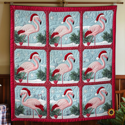 Santa Flamingo WY0512024CL Quilt