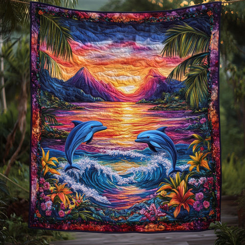 Dolphin Ocean Waves WT2702124CL Quilt
